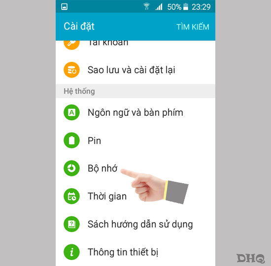 Bạn chọn bộ nhớ